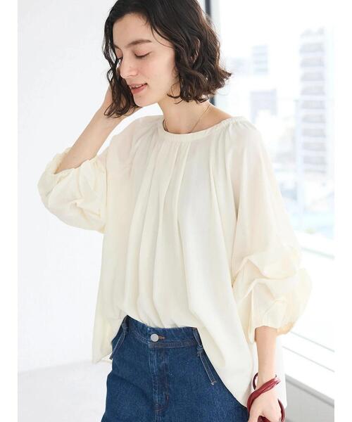 「CRAFT STANDARD BOUTIQUE」 「furry」7分袖ブラウス FREE アイボリー レディース_画像2