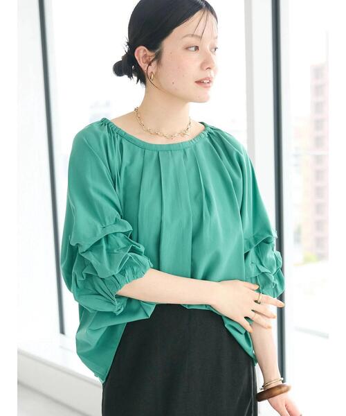 「CRAFT STANDARD BOUTIQUE」 「furry」7分袖ブラウス FREE アイボリー レディース_画像4