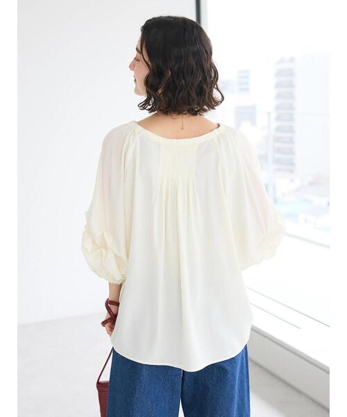 「CRAFT STANDARD BOUTIQUE」 「furry」7分袖ブラウス FREE アイボリー レディース_画像7