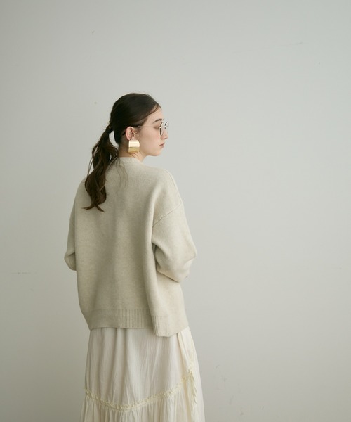 「Crisp」 ニットカーディガン FREE アイボリー レディース_画像3