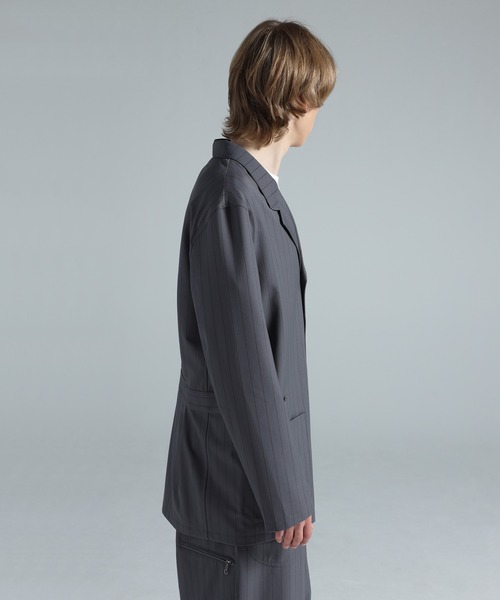 Y-3 ジャケット テーラードジャケット PINSTRIPE REFINED WOOL CHORE