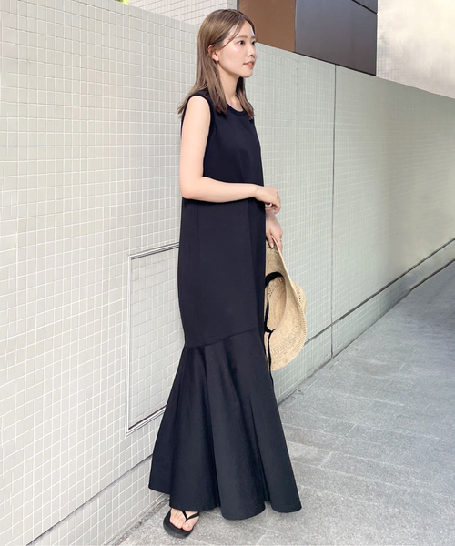 「Plage」 ノースリーブワンピース 38 ベージュ レディースの画像