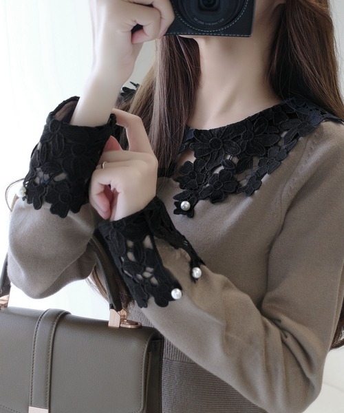 「mily bilet」 ニットワンピース LARGE ブラック レディース_画像5