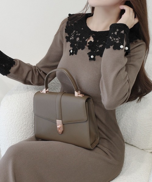 「mily bilet」 ニットワンピース LARGE ブラック レディース_画像7