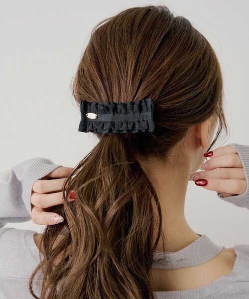 Chico（チコ） ヘアクリップ ギャザーフリルバレッタセット : ZOZOTOWN 