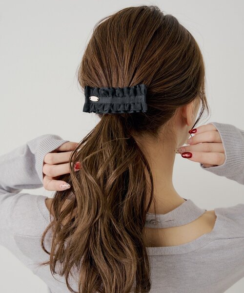 Chico（チコ） ヘアクリップ ギャザーフリルバレッタセット : ZOZOTOWN
