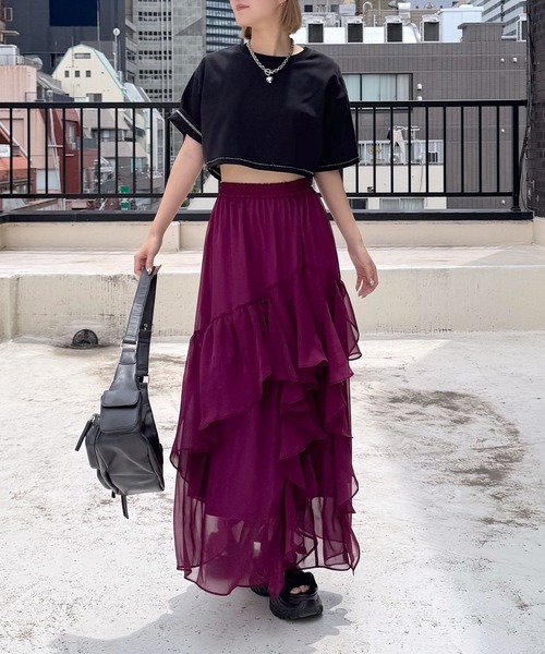 「PAGEBOY」 フレアスカート FREE ブラック レディース_画像4