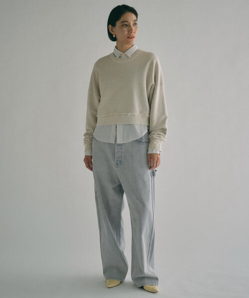 Whim Gazette」 「gemini」デニムパンツ 38 ライトグレー レディース