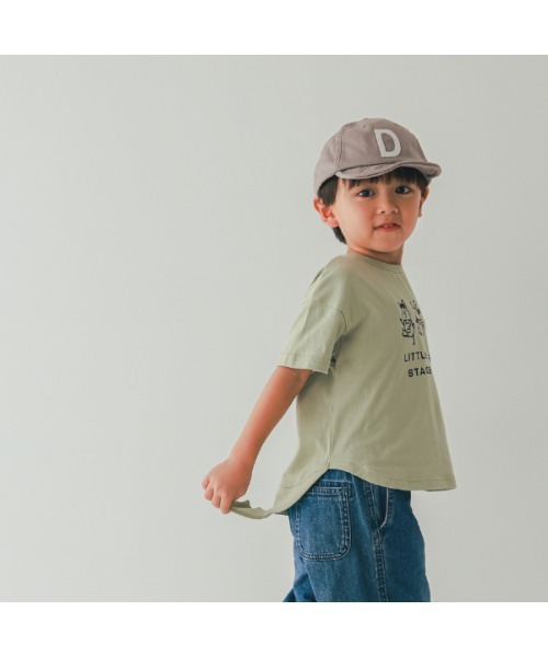 「nicohrat」 「KIDS」半袖Tシャツ 120cm オリーブ キッズ_画像3