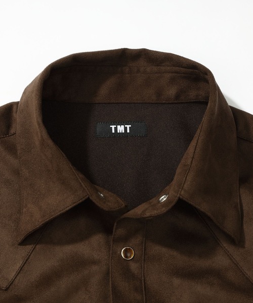 TMT シャツ フェイクスエード ウエスタンシャツ メンズ : ZOZOTOWN