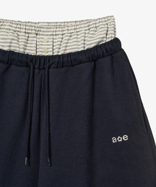 aeae ハーフパンツ パンツ 短パン BRIEFS LAYERED SWEATPANTS