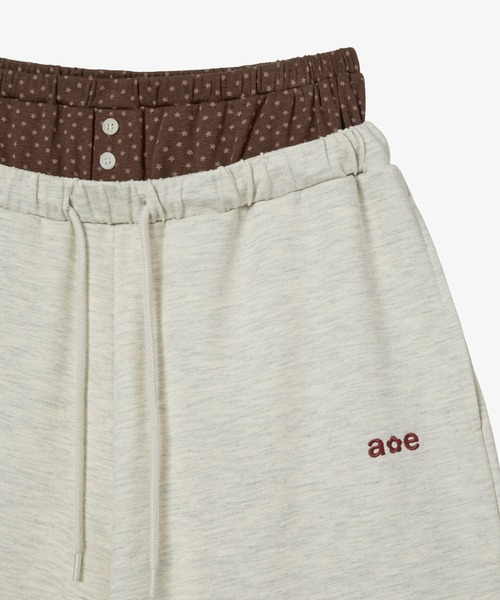 aeae ハーフパンツ パンツ 短パン BRIEFS LAYERED SWEATPANTS