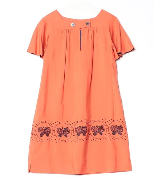 mina perhonen」 半袖ワンピース 36 ホワイト レディース