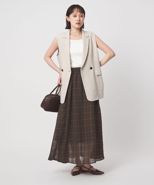 チェック柄　ビキニ　スカートセット FREEサイズ　グリーンレーベル green label relaxing（グリーンレーベルリラクシング） スカート