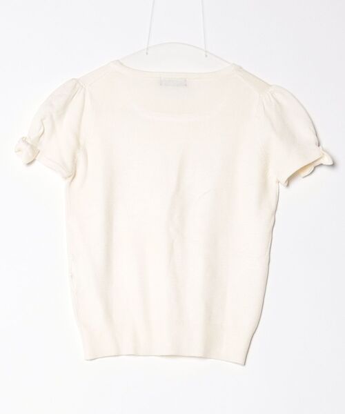 「Riccimie NEW YORK」 半袖ニット M ホワイト レディース_画像2