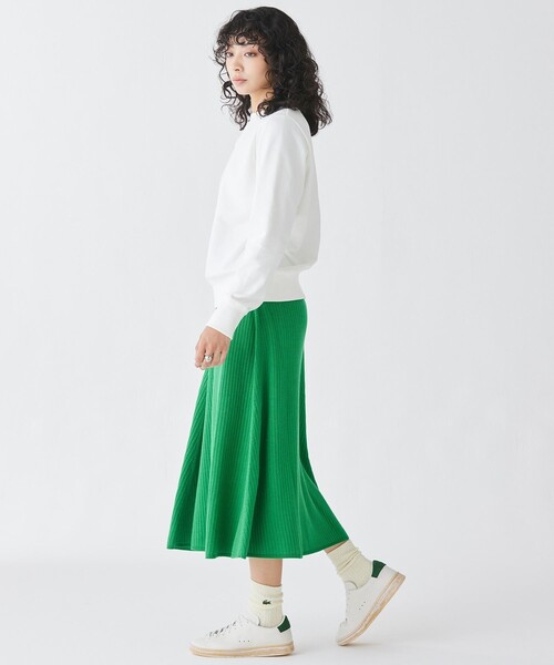 「LACOSTE」 スウェットカットソー 34 グリーン レディース_画像8