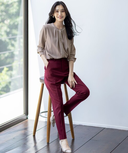 「ANY SIS」 長袖ブラウス MEDIUM ネイビー レディース_画像4