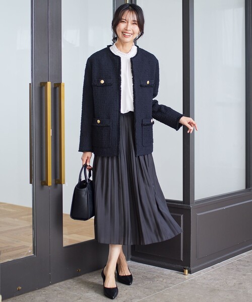 23区（ニジュウサンク） プリーツスカート 36 ブラック レディース