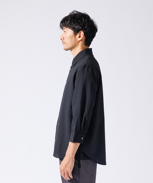 「ABAHOUSE GRAY」 長袖シャツ 46 モカ メンズ_画像4