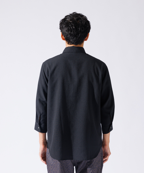 「ABAHOUSE GRAY」 長袖シャツ 46 モカ メンズ_画像5