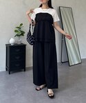 オールインワン 「セットアップ」ペプラムビスチ...の詳細画像5