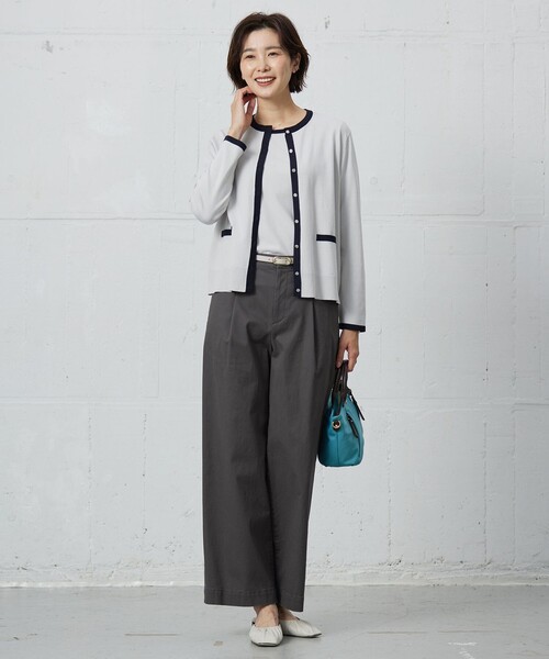 「J.PRESS」 ニットアンサンブル MEDIUM ピンク レディース_画像4