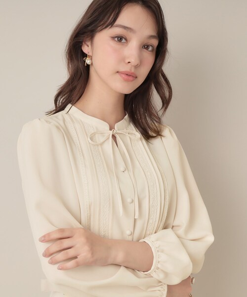 「couture brooch」 長袖ブラウス 38 アイボリー レディース_画像5