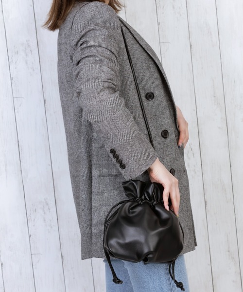 FREAK'S STORE｜2WAY Leather Shoulder Bag / レザー2WAY巾着