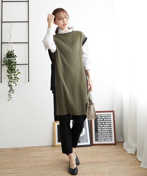 イッカ（ikka）/【2点セット】ニットベストワンピースアンサンブル ikka（イッカ） ワンピース 「2点セット」ニットベストアンサンブル