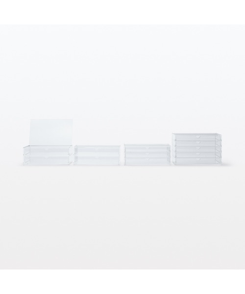 無印良品（MUJI） 収納 重なるアクリルケース・横型5段 約幅25．5