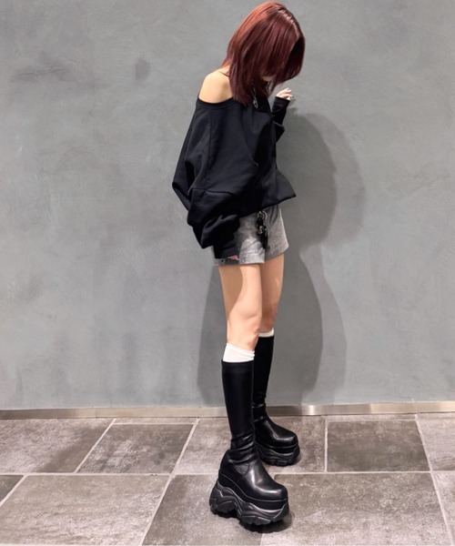 R＆E（アールアンドイー） ブーツ 「R＆E」厚底ラバーStormストレッチ