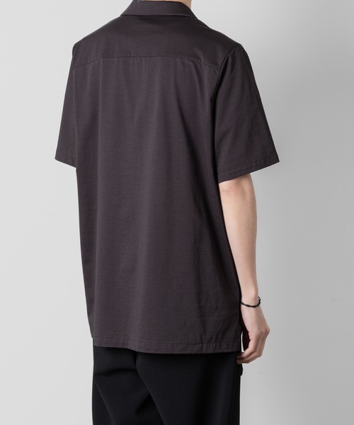 【美品】アタッチメントCO ジャージークロス ポロシャツ　ダークグレー ATTACHMENT ポロシャツ CO ジャージークロス / JERSEY CLOTH
