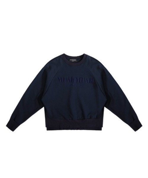 トレーナー スウェット A'GEM/9 × .kom「muah muah/ムーアムーア」STITCH VOLUME CROP MTM/ステッチボリュー 86694190b_18_d_500.jpg