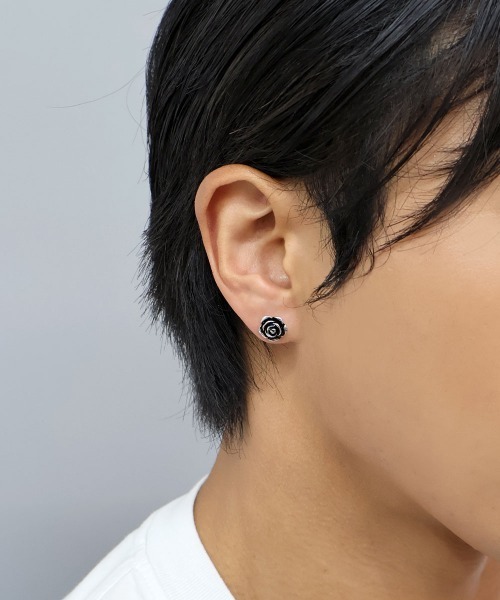 チタンピアス 金属アレルギー対応 18G 16G ハート 天然石ピアス Bezel set