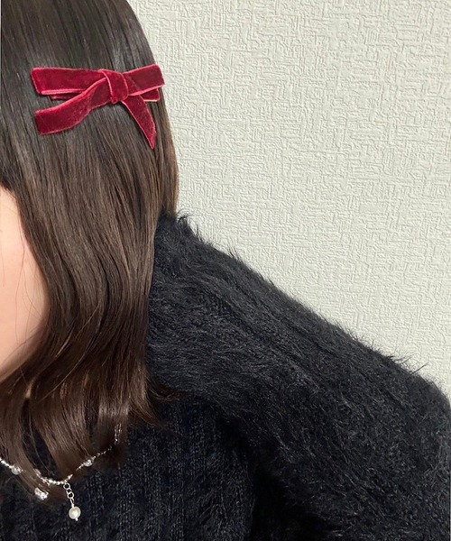 【ら ページ】ヘアリボン 2点 Rora ヘアクリップ モーニング リボンクリップ 2個セット