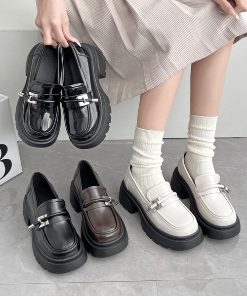 Shoes in Closet ローファー 厚底 タンクソール ストラップ