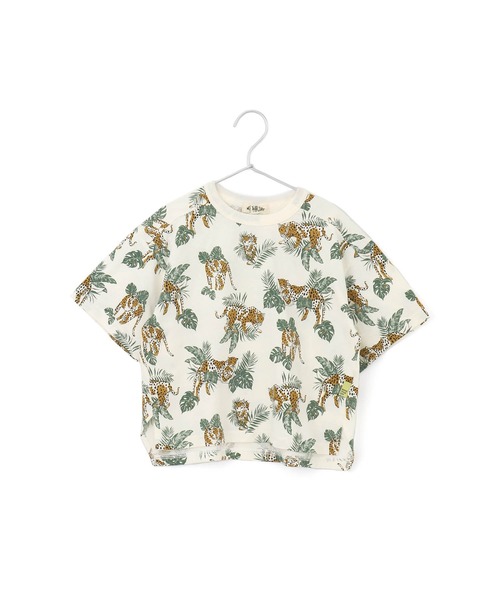 早い者勝ち【D&G】ヒョウ柄コットンTシャツ MAKE YOUR DAY tシャツ ジャングルヒョウ総柄半袖Tシャツ150.160