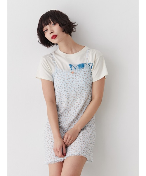 jouetie（ジュエティ） ワンピース フラワーカットキャミワンピース