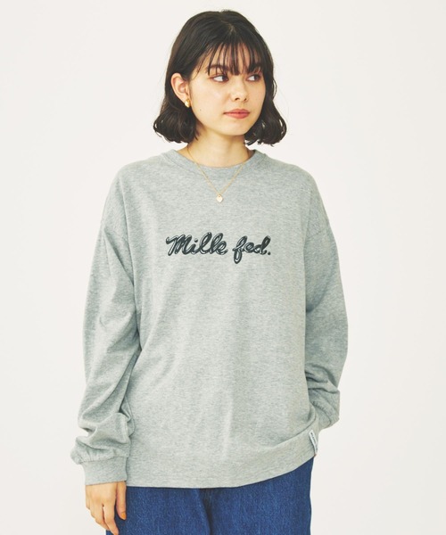 MILKFED. tシャツ ICING LOGO BASIC L/S TEE レディース メンズ