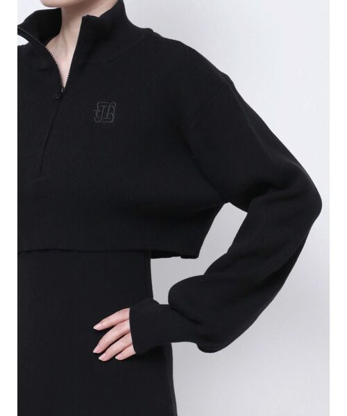 GYGY ジェイダ two piece レイヤード リブニット ワンピース GYDA ワンピース GYGY two pieceレイヤードリブニットワンピース