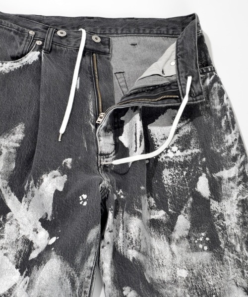 SUPERTHANKS（スーパーサンクス） ジーンズ シルバーペイント オーバー