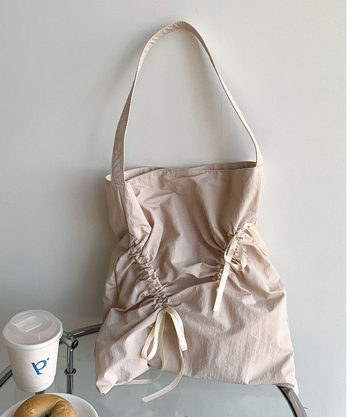 LA VORAGINE（ラ ヴォラジネ） トートバッグ 巾着ギャザーリボン