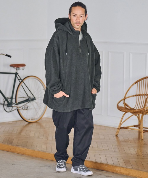 CAMBIO（カンビオ） パーカー mpa3572- ボアハーフジップパーカー