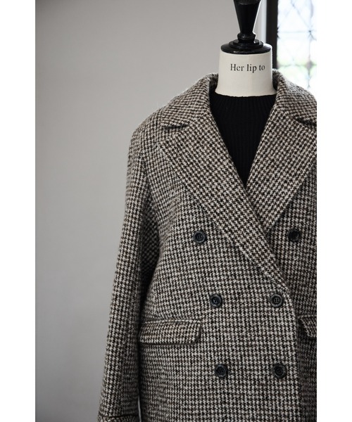 Her lip to ジャケット テーラードジャケット Hemingway Check Tweed