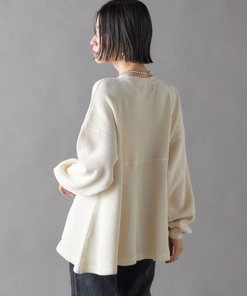 SHIPS tシャツ NINE CASE:ワッフル ロング スリーブ TEE