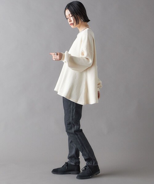 SHIPS tシャツ NINE CASE:ワッフル ロング スリーブ TEE