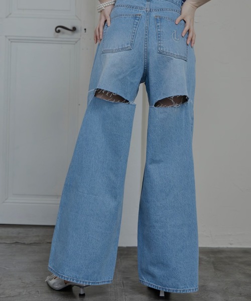 LONDA ウェーブカットデニムパンツ Luan ジーンズ デニム デニムパンツ 「Luan」バックカットデニム