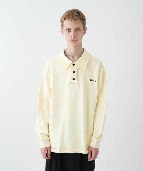 CIASU トレーナー スウェット Giza Stitch Drawstring Polosweat