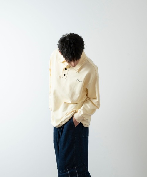 CIASU トレーナー スウェット Giza Stitch Drawstring Polosweat