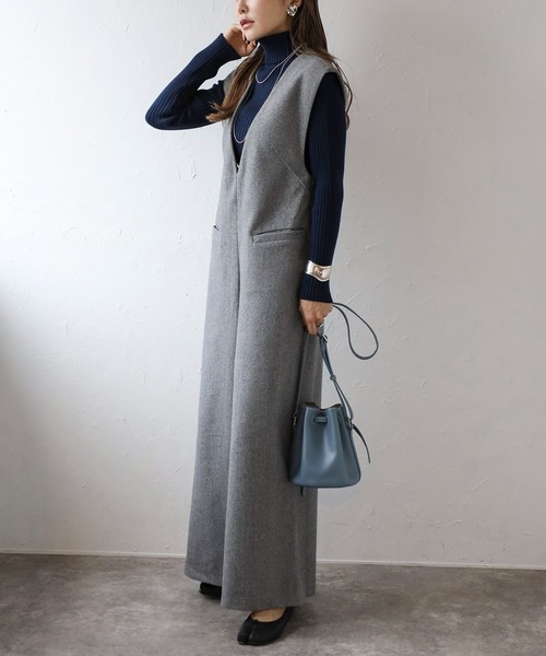 【ATON】WOOL DOUBLEベアトップウールオールインワン☆サイズ1☆美品 ATON - 【残り一点】Wool Mouline Oversized Cardigan | ACRMTSM